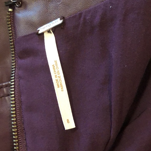 Free People vegan leather mini skirt sz8 - Picture 9 of 15